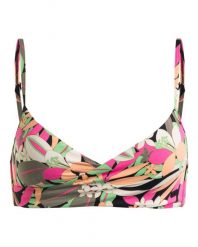 Góra od stroju kąpielowego ROXY Printed Beach Classics Wrap. Czarne stroje kąpielowe damskie Roxy, xs, bez wzorów, z elastanu. Za 83.99 zł.