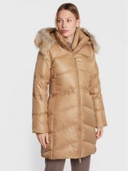 Calvin Klein Płaszcz zimowy Essential K20K204953 Beżowy Regular Fit. Brązowe płaszcze damskie Calvin Klein, na zimę, s, bez wzorów, z syntetyku, bez kołnierzyka, bez kaptura. Za 1,499.00 zł.