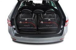 Torby Do Bagażnika Skoda Superb Kombi 2015-2023 5Szt Kjust. Czarne torby podróżne damskie KJUST, bez wzorów, z kauczuku. Za 1,611.00 zł.
