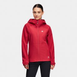 Kurtka damska softshell Alpinus Majadita L. Czerwone kurtki sportowe damskie Alpinus, l, bez wzorów, z softshellu, bez ramiączek, bez kaptura, trekkingowe. Za 299.00 zł.