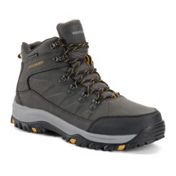 Buty męskie SKECHERS Relment Dagget. Szare buty zimowe męskie Skechers, bez wzorów, bez obcasa, bez zapięcia. Za 269.00 zł.