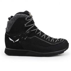 Buty trekkingowe męskie Salewa MS Mtn Trainer 2 Winter. Czarne buty zimowe męskie Salewa, bez wzorów, z materiału, za kostkę, bez obcasa, bez zapięcia. Za 979.99 zł.