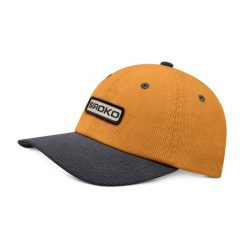 Sztruksowa czapka trekkingowa z daszkiem Siroko Wapta Mustard. Żółte czapki damskie SIROKO, bez wzorów, z materiału. Za 126.00 zł.