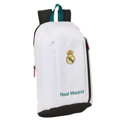 Real Madryt plecak sportowy mini junior backpack. Białe plecaki męskie REAL MADRID, bez wzorów, z materiału, sportowe. Za 129.00 zł.