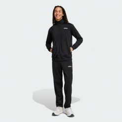 Dres adidas Linear. Czarne komplety dresowe męskie Adidas, bez wzorów, z dresówki. Za 229.99 zł.