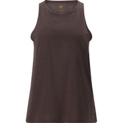 Damski tank top Athlecia Mota. Brązowe topy damskie Athlecia, bez wzorów, sportowe, bez kołnierzyka, bez ramiączek. Za 122.50 zł.