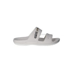 Klapki plażowe męskie Crocs Classic Sandal. Białe klapki męskie Crocs, bez wzorów, bez zapięcia. Za 119.99 zł.