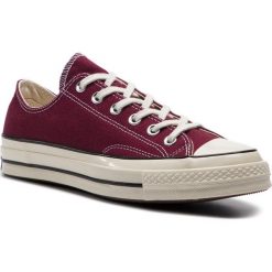 Trampki CONVERSE - Chuck 70 Ox 162059C Dark Burgundy/Blac. Czerwone trampki i tenisówki damskie Converse, bez wzorów, z gumy, bez zapięcia. W wyprzedaży za 299.00 zł.