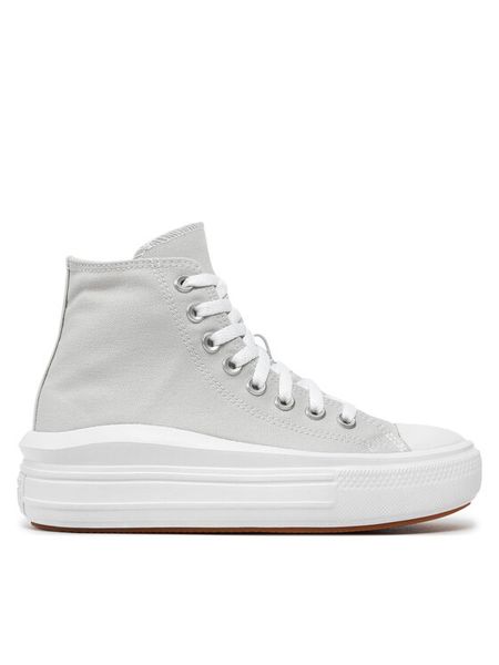 Converse Trampki Chuck Taylor All Star Move A07579C Szary. Szare trampki i tenisówki damskie Converse, bez wzorów, z materiału, bez zapięcia. Za 289.99 zł.