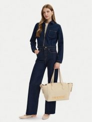 LOVE MOSCHINO Torebka JC4243PP0OKD0110 Beżowy jasny. Brązowe shopperki damskie Love Moschino, bez wzorów, ze skóry, bez dodatków. Za 649.99 zł.