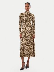 Marella Sukienka codzienna Girino 2623626014 Brązowy jasny Regular Fit. Brązowe sukienki damskie Marella, na co dzień, xl, bez wzorów, z wiskozy, bez kołnierzyka, bez ramiączek, proste. Za 1,039.00 zł.