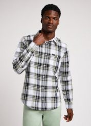 LEE MĘSKA KOSZULA LEESURE SHIRT OLIVE GROVE 112350073 L66N045022. Zielone koszule męskie Lee, l, bez wzorów, bez kołnierzyka, bez ramiączek. Za 179.99 zł.