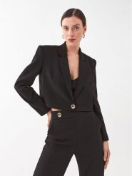 Pinko Marynarka Spencer 101692 A14I Czarny Regular Fit. Czarne marynarki i żakiety damskie Pinko, bez wzorów, z syntetyku, bez kołnierzyka, bez ramiączek. Za 1,669.00 zł.