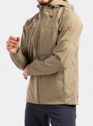 Kurtka przeciwwiatrowa męska Fjallraven Abisko Midsummer Jacket. Brązowe kurtki męskie Fjällräven, na lato, l, bez wzorów, z bawełny, klasyczne, bez kaptura. Za 753.49 zł.