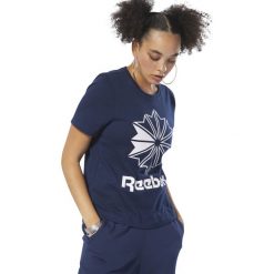 Reebok Koszulka Niebieski. Niebieskie bluzki damskie Reebok, xs, bez wzorów, z bawełny, bez kołnierzyka, bez ramiączek. Za 128.95 zł.