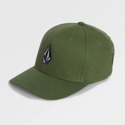 Czapka Volcom Full Stone Flexfit Olive. Zielone czapki męskie Volcom, bez wzorów. Za 177.62 zł.