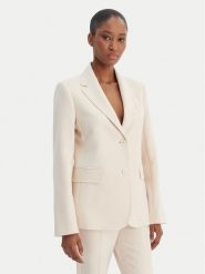 Weekend Max Mara Marynarka Uva 2615041061 Écru Slim Fit. Marynarki i żakiety damskie Weekend Max Mara, bez wzorów, z syntetyku, bez kołnierzyka, bez ramiączek. Za 1,489.00 zł.