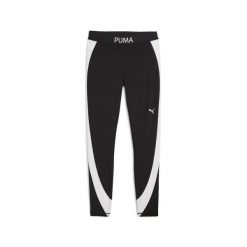Damskie legginsy z wysokim stanem i blokami kolorów o długości 7/8 PUMA STRONG. Czarne legginsy damskie Puma, bez wzorów. Za 229.00 zł.