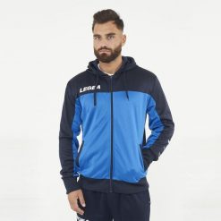 Kurtka sportowa oversize z zamkiem FLEX niebieska. Niebieskie kurtki sportowe damskie Legea, xl, bez wzorów, z materiału, do biegania. Za 88.00 zł.