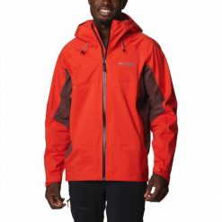 Kurtka Przeciwdeszczowa Męska Columbia Mazama Trail Shell. Brązowe kurtki męskie Columbia, m, bez wzorów, sportowe, bez kaptura. Za 399.99 zł.