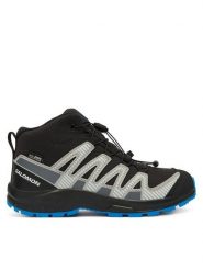 Salomon Trekkingi Xa Pro V8 Mid Waterproof L47729800 Czarny. Czarne obuwie trekkingowe damskie Salomon, z materiału, bez zapięcia. Za 369.99 zł.