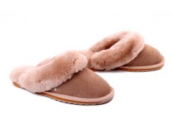 Emu Australia W10015 Jolie camel, klapki damskie. Brązowe klapki damskie Emu Australia, bez wzorów, ze skóry, bez obcasa, bez zapięcia. Za 297.42 zł.