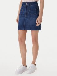 BOSS Spódnica jeansowa 50559404 Niebieski Regular Fit. Niebieskie spódnice damskie Boss, bez wzorów, z bawełny. Za 609.99 zł.