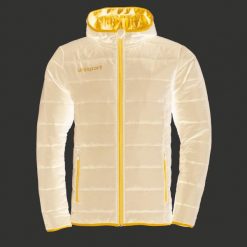 Kurtka puchowa Uhlsport Essential Ultra Lite Down. Czarne kurtki męskie Uhlsport, xl, bez wzorów, z materiału, z kapturem. Za 249.50 zł.