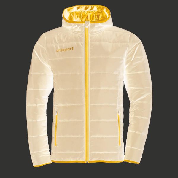 Kurtka puchowa Uhlsport Essential Ultra Lite Down. Czarne kurtki męskie Uhlsport, xl, bez wzorów, z materiału, z kapturem. Za 259.75 zł.