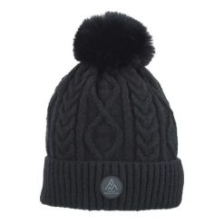 Czapka Peak Mountain Montchat. Czarne czapki damskie Peak Mountain, na zimę, bez wzorów, sportowe. Za 73.70 zł.