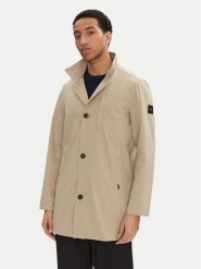 Tom Tailor Płaszcz przejściowy 1045060 Beżowy Regular Fit. Brązowe płaszcze męskie Tom Tailor, l, bez wzorów, z syntetyku, bez kołnierzyka, bez kaptura. Za 349.99 zł.