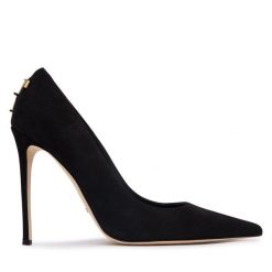 Szpilki Elisabetta Franchi. Czarne szpilki damskie Elisabetta Franchi, bez wzorów, bez obcasa, na szpilce, bez zapięcia. Za 2,649.00 zł.