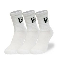 Skarpetki z flagą New Era Crew. Białe skarpetki damskie New Era, bez wzorów, z bawełny. Za 100.50 zł.