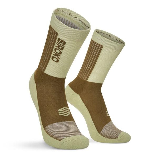 Skarpety rowerowe MTB Kolarstwo Siroko MTB Shred Matcha. Zielone skarpetki damskie SIROKO, bez wzorów. Za 71.00 zł.