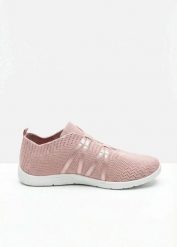 Buty barefoot z elastyczną podeszwą. Niebieskie obuwie sportowe damskie bonprix, bez wzorów, bez zapięcia. Za 124.99 zł.