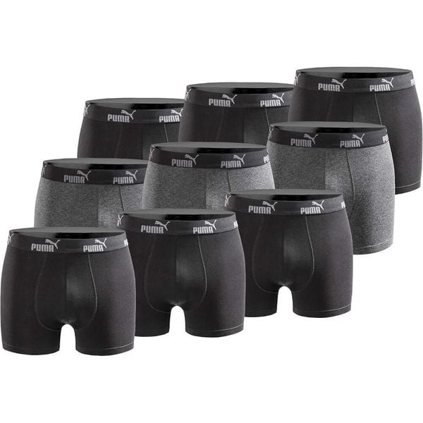Bokserki majtki męskie Puma Boxershorts 9-pak bawełniane. Czarne bokserki męskie Puma, bez wzorów, z bawełny. Za 249.00 zł.