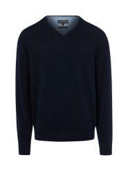 Finshley & Harding sweter z dzianiny z dodatkiem kaszmiru Mężczyźni Bawełna niebieski, XXL. Niebieskie swetry męskie Finshley & Harding, m, bez wzorów, z bawełny, eleganckie, bez kołnierzyka, bez ramiączek. Za 299.95 zł.