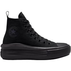 Trampki damskie Converse Chuck Taylor All Star Move Platform. Czarne trampki i tenisówki damskie Converse, bez wzorów, z materiału, bez zapięcia. Za 276.50 zł.