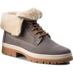 Trapery TAMARIS - 1-26254-21 Light Grey 254. Szare trapery damskie Tamaris, ze skóry, bez zapięcia. W wyprzedaży za 259.00 zł.