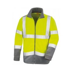 Męska Kurtka Ochronna HiVis Z Mikropolaru. Żółte kurtki męskie RESULT, m, bez wzorów, sportowe, bez kaptura. Za 190.99 zł.