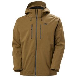 Kurtka narciarska Helly Hansen Juniper 3.0. Brązowe kurtki sportowe męskie Helly Hansen, na zimę, m, bez wzorów, bez kaptura, narciarskie. Za 1,499.00 zł.
