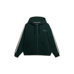 Bluza damska z kapturem Superdry Athletic Essentials. Zielone bluzy damskie Superdry, bez wzorów, eleganckie, bez ramiączek, z kapturem. Za 316.50 zł.