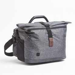 Torba na ramię do roweru składanego Elops 25 l mocowana na zatrzask 1s. Szare torby na ramię męskie B'TWIN, z materiału, na ramię. Za 439.99 zł.