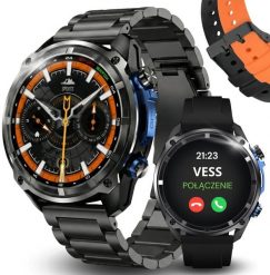 Smartwatch VESS SMARTWATCH MĘSKI ZEGAREK GPS WODOODPORNY ROZMOWY MENU PL 860MAH BLUETOOTH. Zegarki męskie VESS, bez wzorów. Za 299.99 zł.