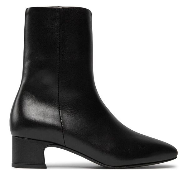 Botki Balagan. Czarne botki damskie BALAGAN, bez wzorów, bez obcasa, na słupku, bez zapięcia. Za 569.99 zł.