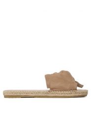 Manebi Klapki Sandals With Knot W 1.9 JK Beżowy. Brązowe klapki damskie Manebi, bez wzorów, ze skóry, bez obcasa, bez zapięcia. Za 359.99 zł.
