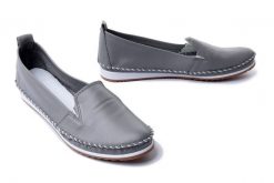 ARTIKER RELAKS 50C0997 grey, półbuty damskie. Szare półbuty damskie Artiker Relaks, bez wzorów, ze skóry, bez obcasa, bez zapięcia. Za 199.90 zł.