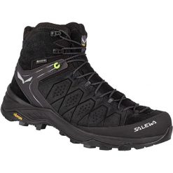 Buty Trekkingowe Męskie Salewa Alp Trainer 2 Mid Gtx. Czarne buty zimowe męskie Salewa, z gumy, za kostkę, bez zapięcia. Za 1,184.00 zł.