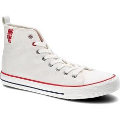 Białe Trampki Męskie Big Star Wygodne Obuwie. Białe trampki męskie BIG STAR, bez wzorów, z materiału, retro, bez zapięcia. Za 95.00 zł.