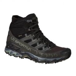 Buty trekkingowe męskie La Sportiva La Ultra Raptor Ii Mid Gtx. Czarne buty zimowe męskie La Sportiva, bez wzorów, z materiału, za kostkę, bez obcasa, bez zapięcia. Za 916.40 zł.
